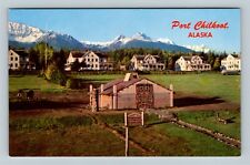 Port Chilkoot AK Parade Ground & Officers Quarter Alaska c1950 Vintage Postcard picture