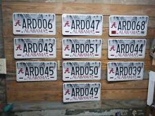 Alabama Lot of 10 Expired Passenger License Plate Tags embossed ARD006 picture