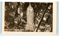 Rare Vintage MINI Postcard RPPC New York Aerial Empire State 1930's, 2.75