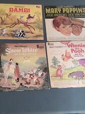Lot of 4 Vintage Disney Albums -Sleeping Beauty, Mary Poppins Snow White Pooh picture