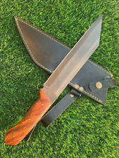 CUSTOM HANDMADE SPRING STEEL HUNTING SEAX KNIFE VIKING SEAX KNIFE WITH SHEATH picture