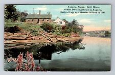 Augusta ME-Maine, Historic 1780 Britt House, Antique Vintage Souvenir Postcard picture