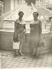 1960s Plus size Women Soviet eraWalk through City Vintage Photo B&W Portrait picture