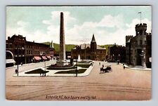 Asheville NC-North Carolina, Pack Square And City Hall, Vintage c1907 Postcard picture