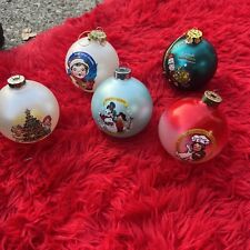 Vtg Large  Glass Campbell Ornaments Lot Of 5 picture