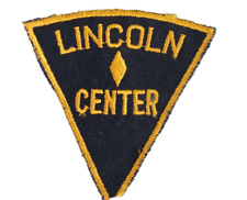 Vintage Advertising LINCOLN CENTER Employee Uniform Work Shirt Hat Patch picture