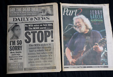 DAILY NEWS NY AUGUST 10 1995 JERRY GARCIA GRATEFUL DEAD  