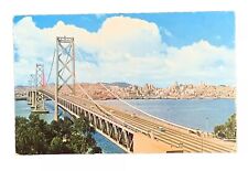 Oakland Bay Bridge Taken from Yerbo Bueno Island San Francisco CA Postcard picture