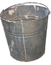 Vintage Metal Pale Metal Bucket Large Metal Bucket picture