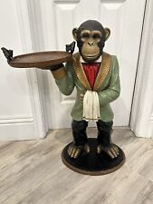 Bombay Winston The Butler Chimpanzee Side Table Monkey Waiter 1990’s Has Flaws picture