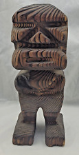 Vintage Witco Carved Wood Tiki Totem Idol Gnome Gnomie Statue Hawaiian picture