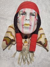 Vintage 07/1990 Dyan Nelson NATIVE AMERICAN INDIAN  Ceramic Wall Mask Signed  picture