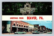 Beaver PA- Pennsylvania, Scenic General Banner Greetings, Vintage Postcard picture