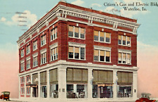 1917 Citizens Gas and Electric Building Waterloo IA Iowa Vtg Postcard READ picture