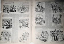 A Trip To Niagara Falls - Harper's Weekly, 1858 - Story & 12 Prints; Original picture