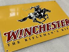12in Winchester Rifleman Rifle Ammunition Ammo Vintage Style Steel Sign picture