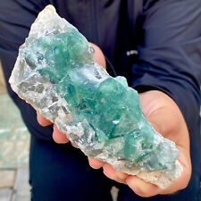 1.1LB natural super beautiful green fluorite crystal ore standard sample picture
