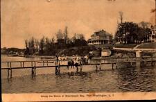 1908 Dock Along the Shore Manhasset Bay Port Washington LI NY BK67 picture