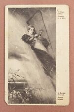 UNIQUE Russia RSFSR postcard Hunger 1921 KOTARBINSKY. Rain song. Sad nymph witch picture