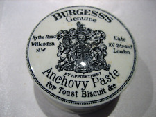VINTAGE Anchovy Paste JAR POT W/LID Ironstone English Crock picture