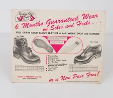 Vintage Advertising 1950s Hermans Work Boots & Shoes Workwear picture