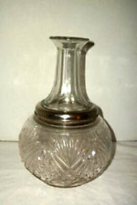 ANTIQUE PRESSED GLASS TRUMPET VASE ROSE BOWL CONVERTIBLE RARE SILVER RING PATENT picture