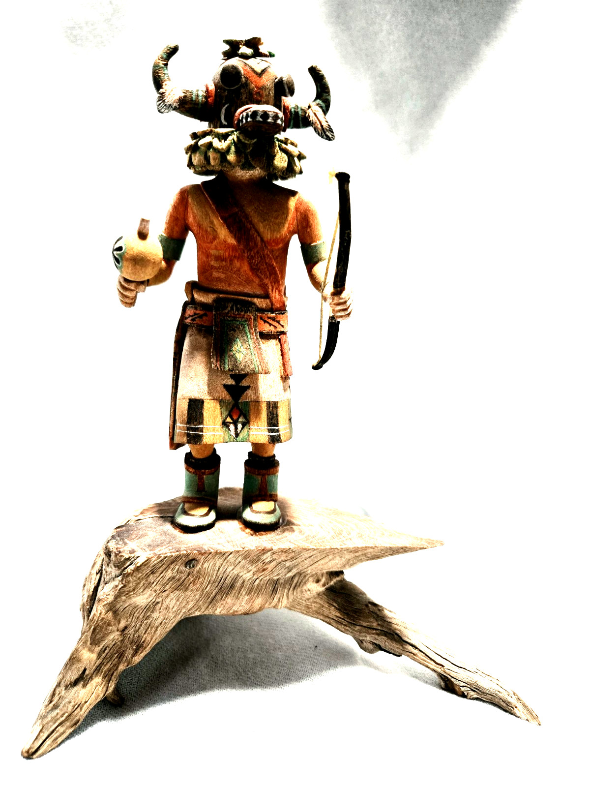 Hopi/ Pueblo Kachina by Curtis Naseyowma signed 7 1/4\
