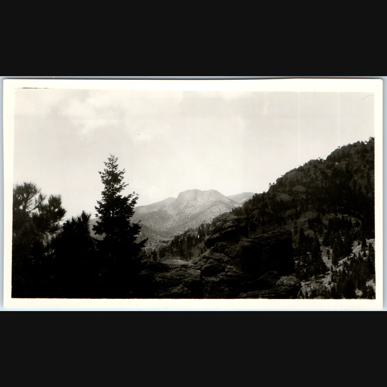 c1940s Unknown Location Mountain Peak Wilderness Silhouette 5.5\