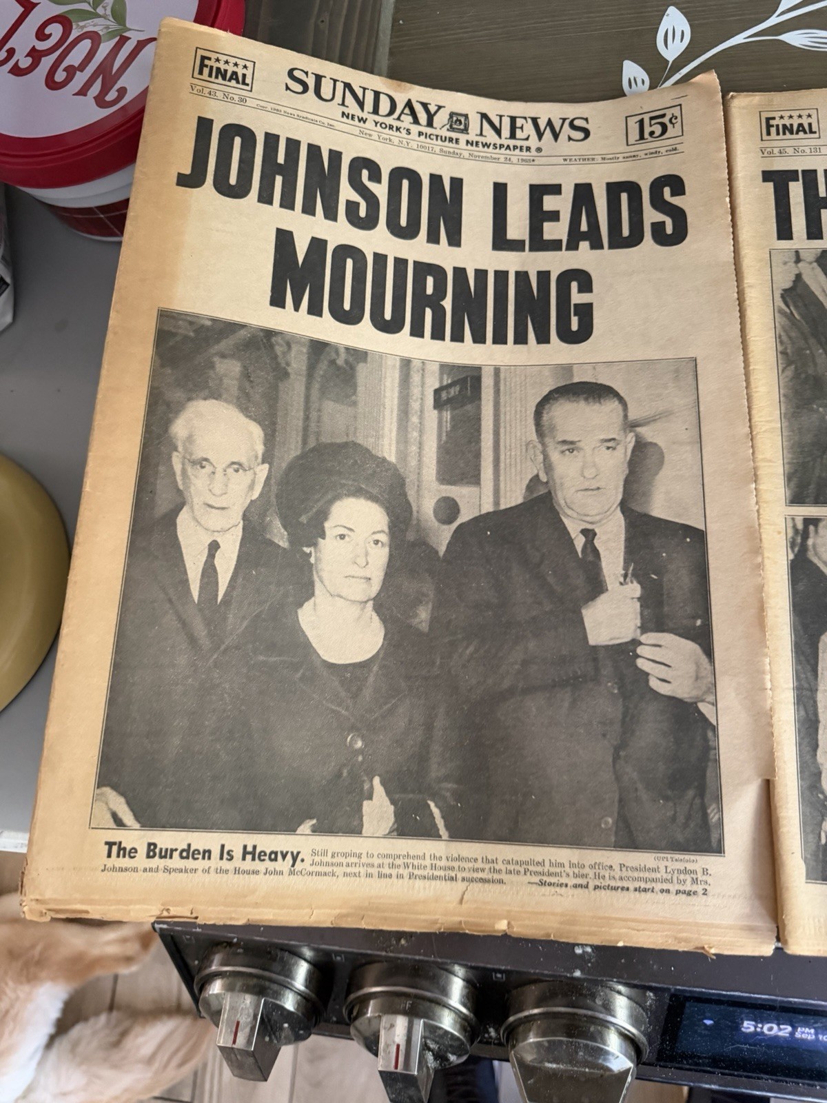 RARE 1963 JFK Assassination Newspaper Lot (3) NY Daily & Sunday News ORIGINAL