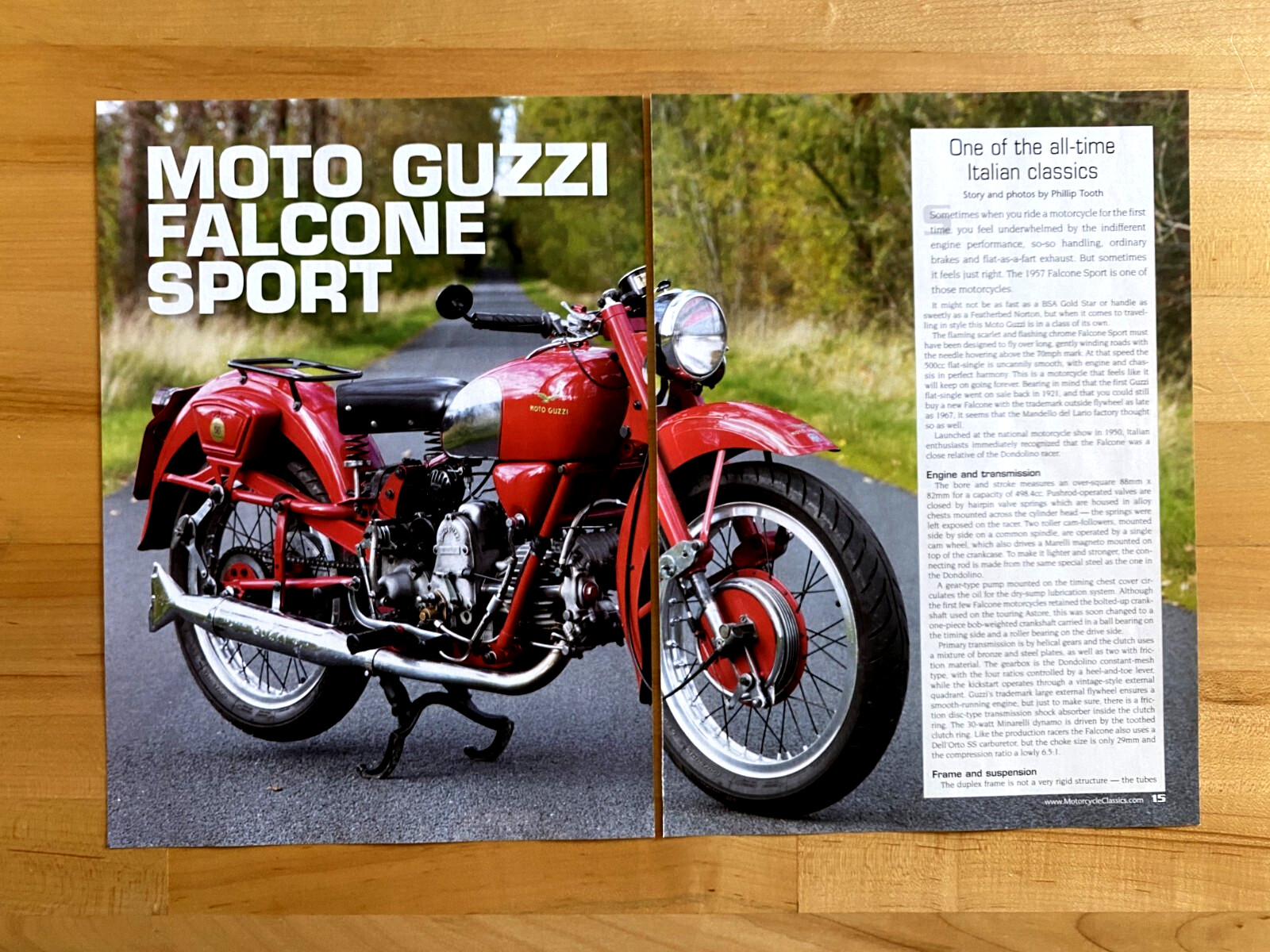 2020 Print Article 1957 Moto Guzzi Falcone Sport