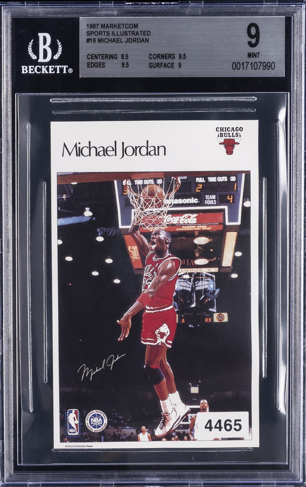 1987 MARKETCOM SPORTS ILLUSTRATED #16 MICHAEL JORDAN BGS 9