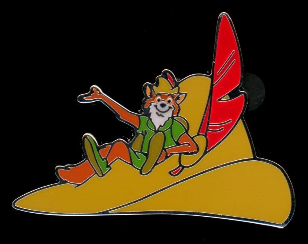 Robin Hood Hat with Red Feather Imaginative Icon Mystery Disney Pin 168819