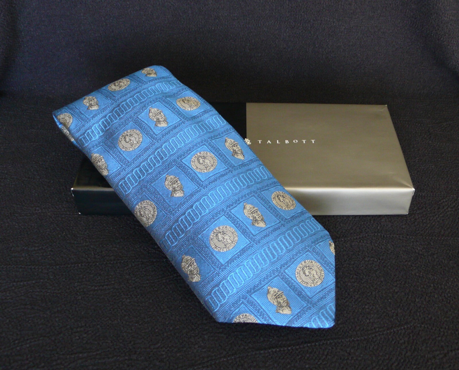 NEW Robert Talbott 1998 Pebble Beach Concours MINERVA Tie CHRYSLER Sponsored