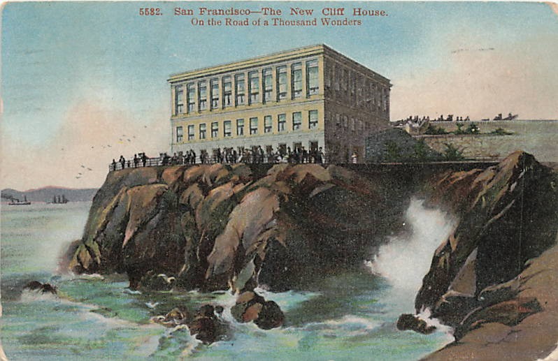 Postcard CA: New Cliff House, San Francisco, DB Posted 1910