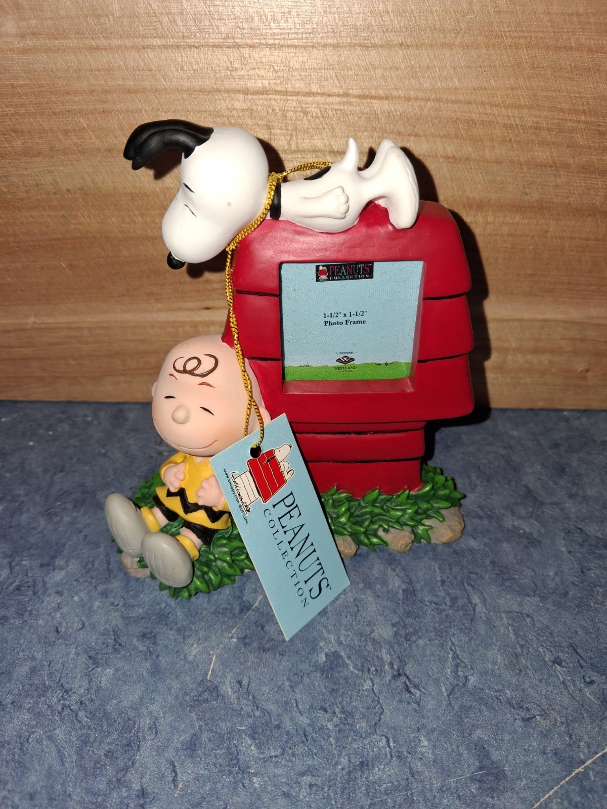 Vntg Westland Peanuts Snoopy & Charlie Brown Doghouse Photo Frame #8262 NWT
