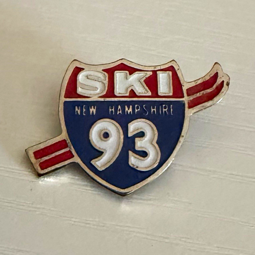 Vintage 1970’s Ski 93 New Hampshire Ski Pin￼
