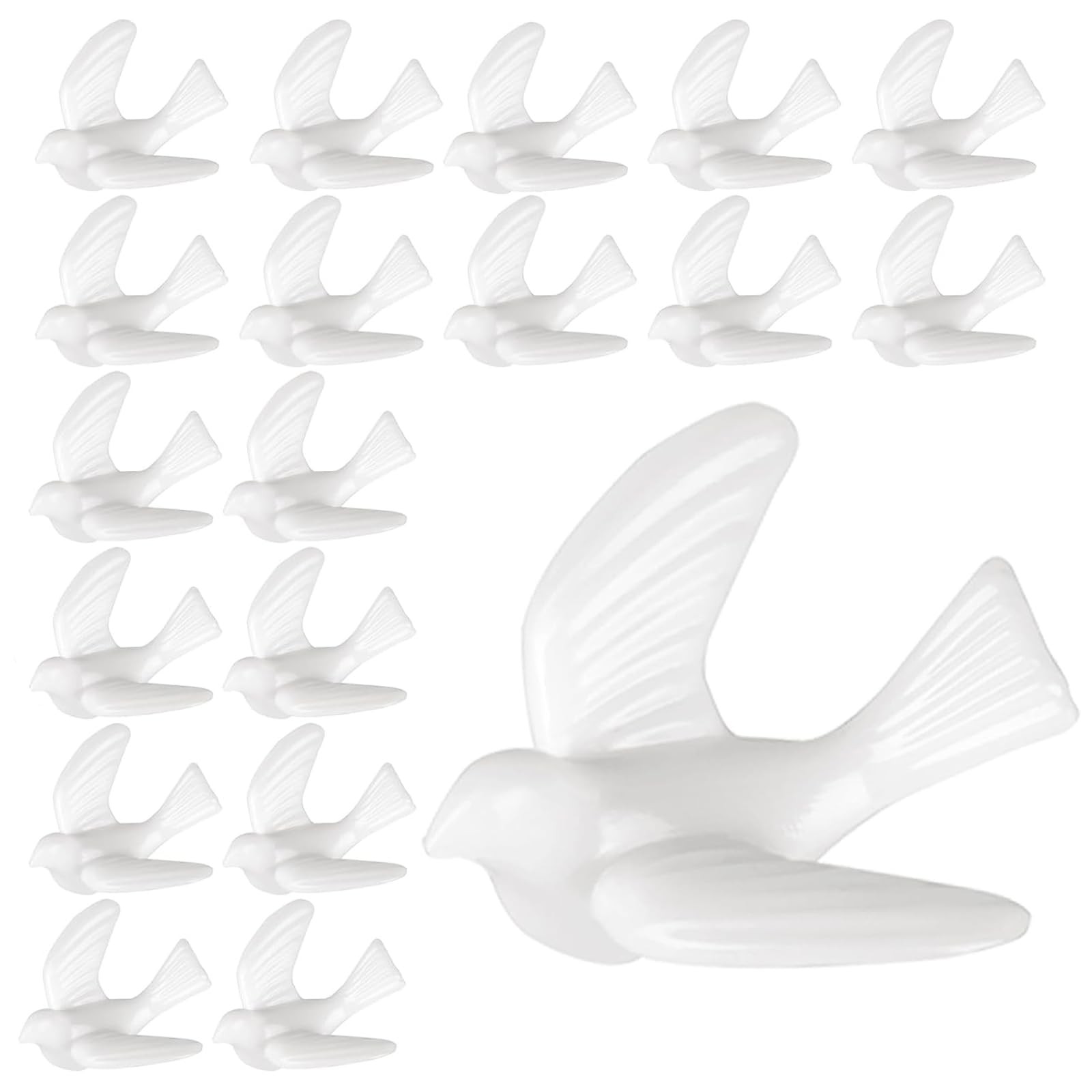 24 Pcs Mini White Dove for Crafts, 1.5 Inch Mini Doves Bulk