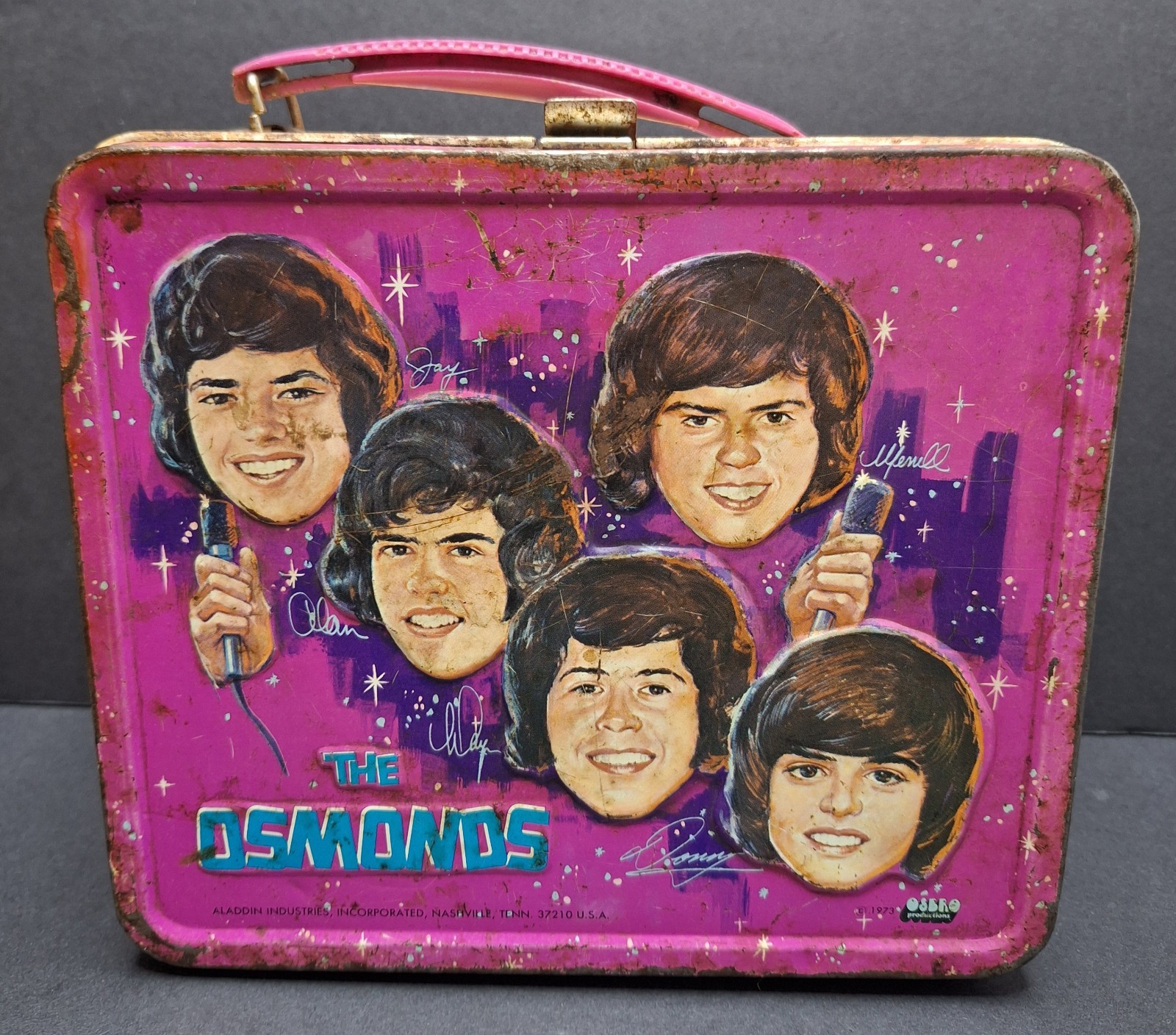 The Osmonds Metal Lunch Box 1973 Aladdin Industries Vintage No Thermos