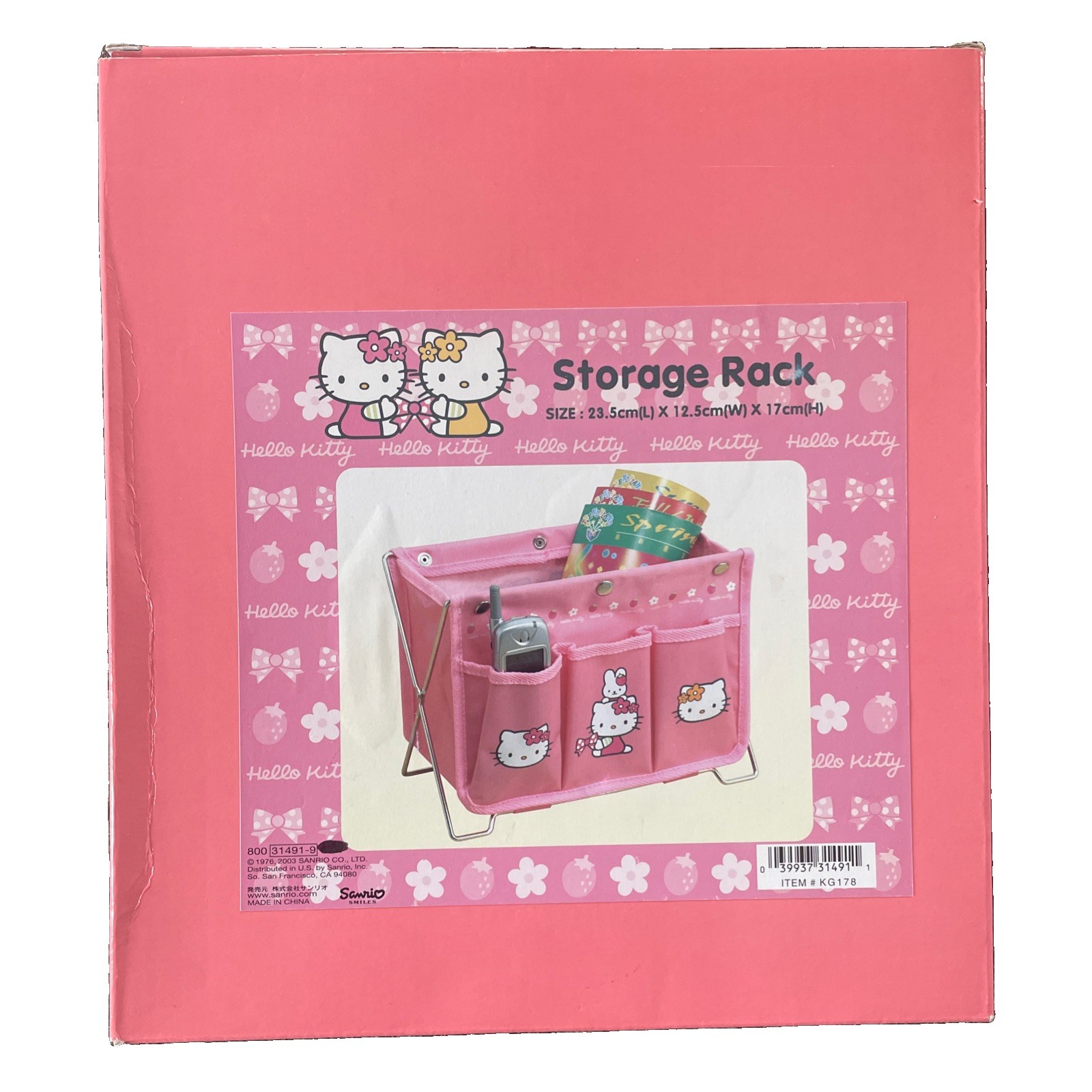 Sanrio VTG 2003 Hello Kitty And Mimmy Storage Rack