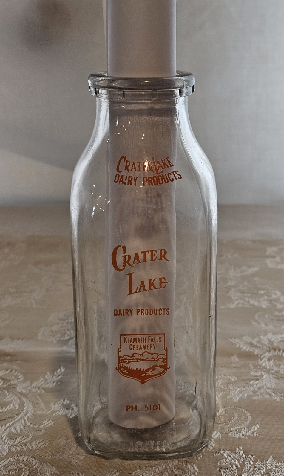 Vintage Crater Lake Dairy Pint Milk Bottle – Klamath Falls Creamery