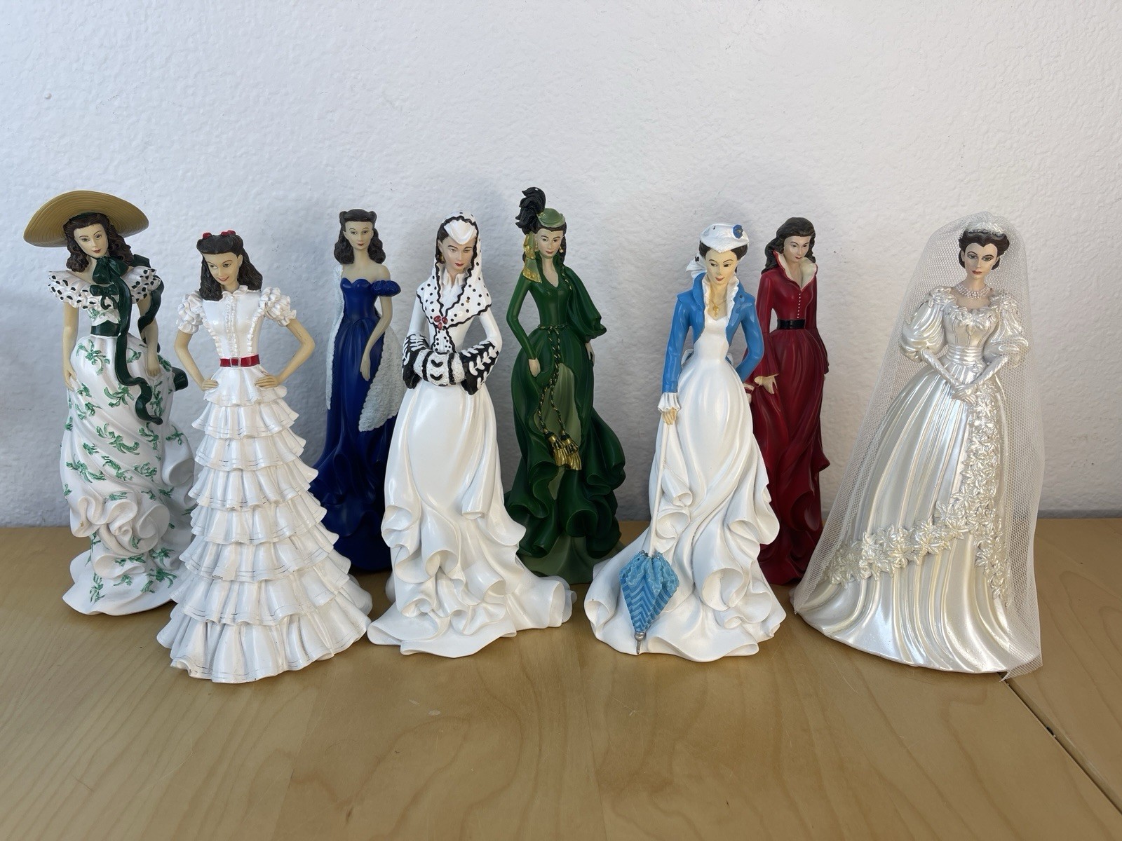 8 Pc Lot Hamilton Collection Gone With the Wind Scarlett O'Hara w/ Wedding Belle