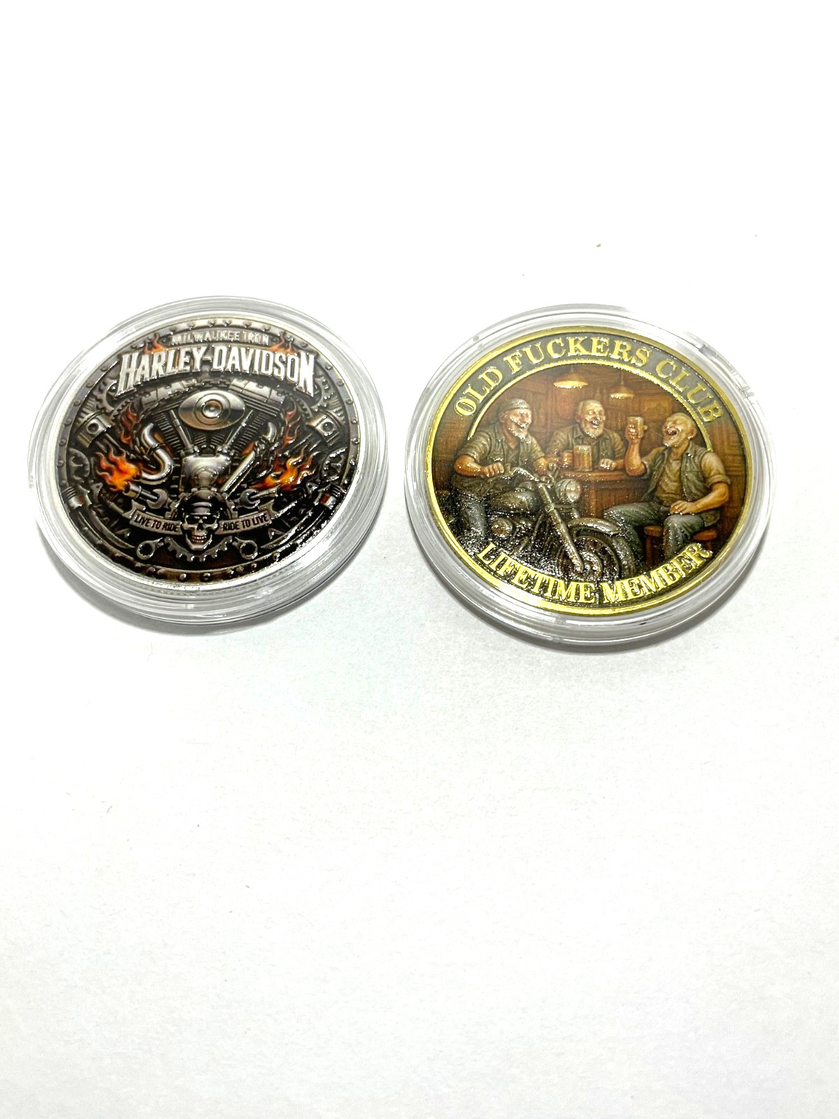 HARLEY-DAVIDSON RIDE FREE COIN, HARLEY TOKEN, HARLEY ROUND, LIFETIME MEMBER COIN