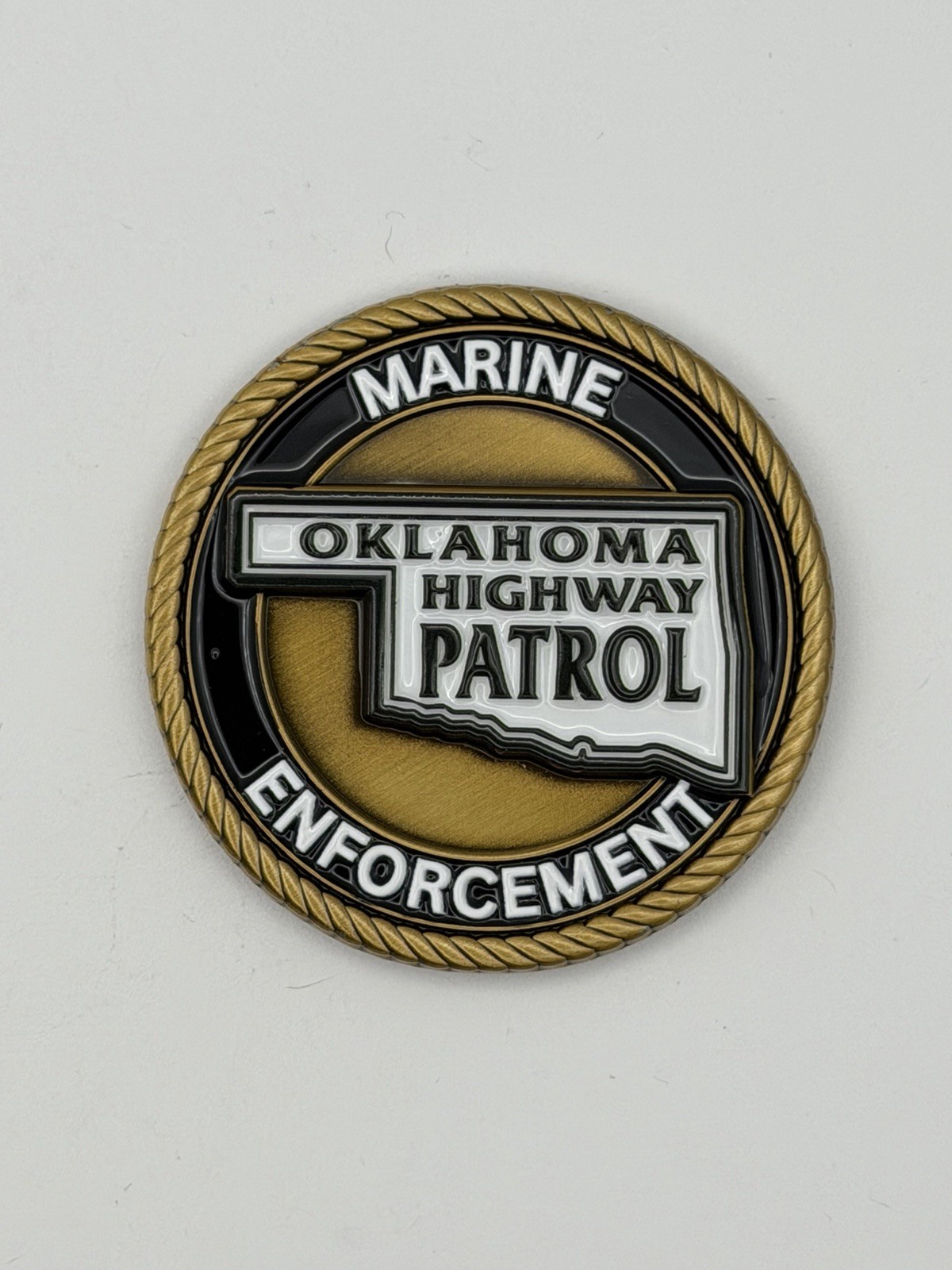 Oklahoma Highway Patrol Marine Enforcement Challenge Coin