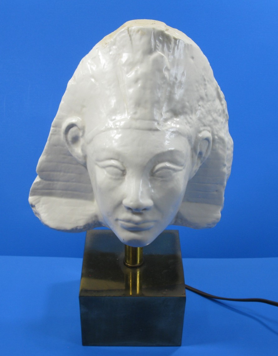 Vintage 1970s-80s Egyptian Revival Pharaoh Lamp READ DESCRIPTION