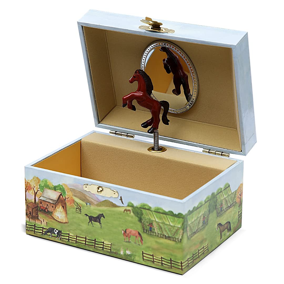 Enchantmints Country Hourse Boys Jewerly Box Spins to \