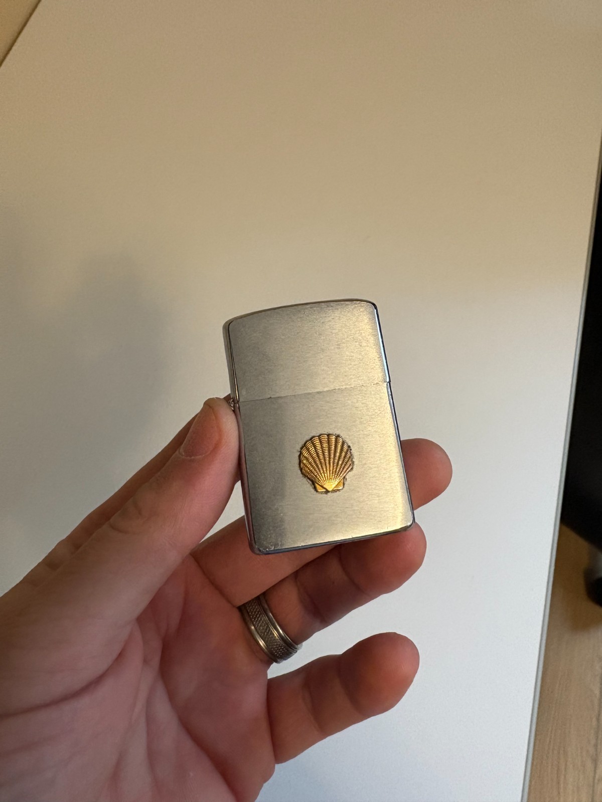 1959 Vintage Shell Oil Company Advertising Zippo Lighter