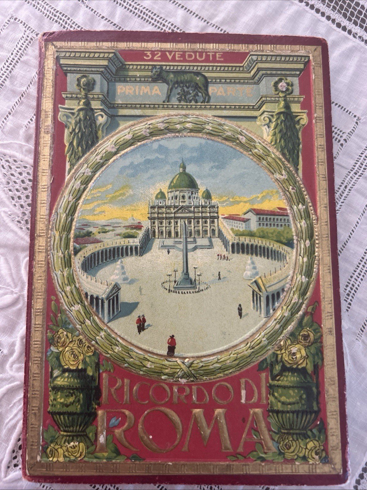 Vintage Ricordo Di Roma Fold-out Souvenir Photo Book Memory of Rome 32 Views