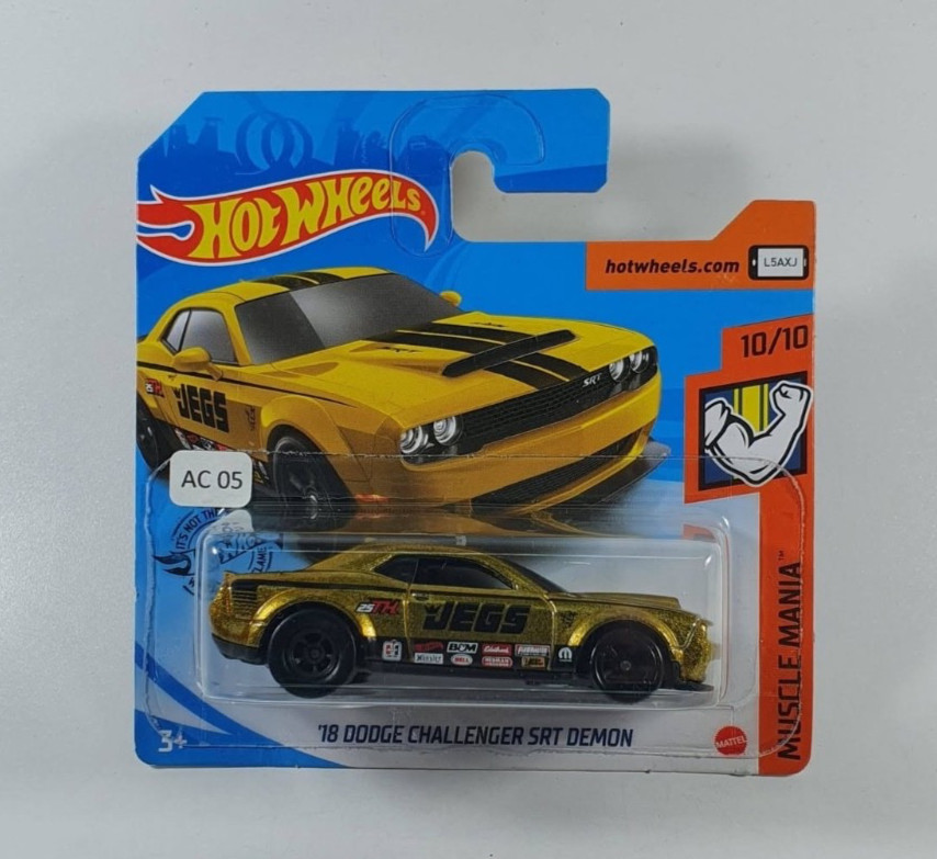 Hot Wheels Short Card 2020 Super Treasure Hunt 18 Dodge Challenger SRT Demon