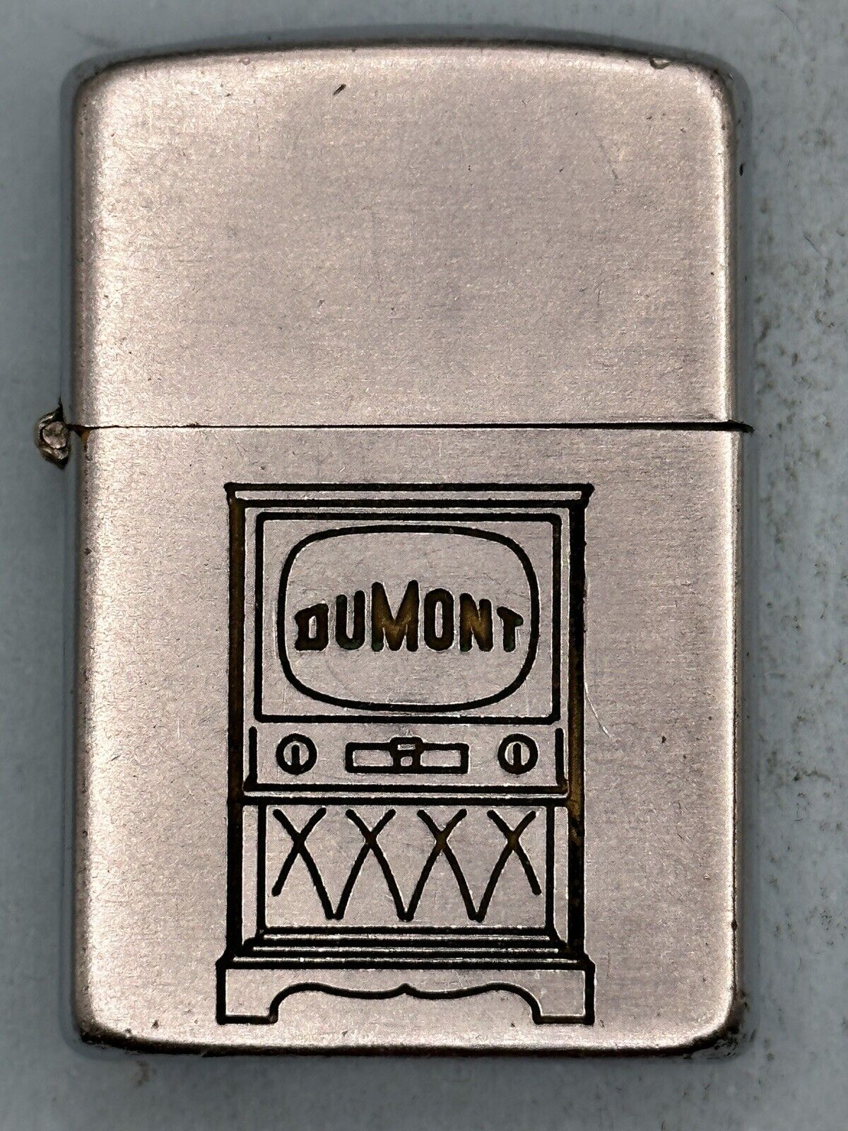 Vintage 1950-1957 Dumont TV Network Advertising Chrome Zippo Lighter