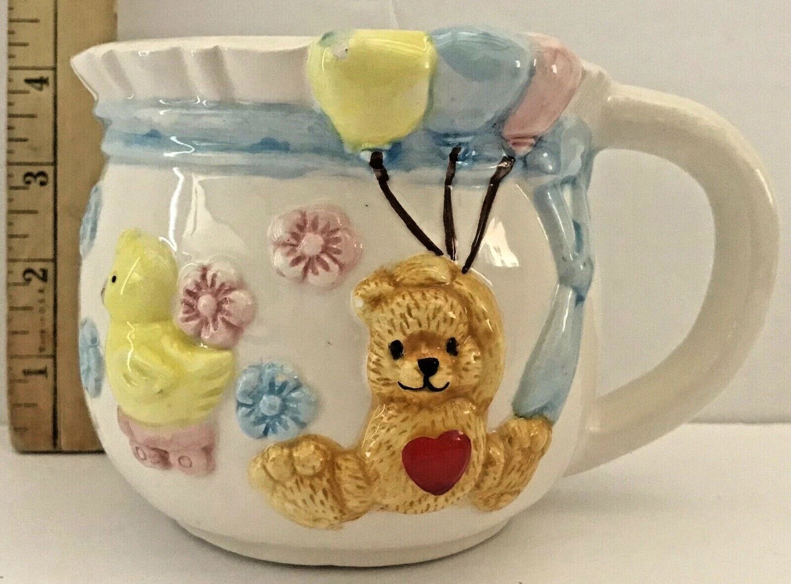 Vintage baby cup big ceramic mug toddler first birthday party decor Excellent
